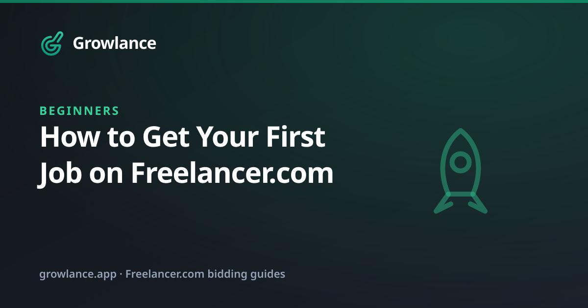 How to Get Your First Job on Freelancer.com