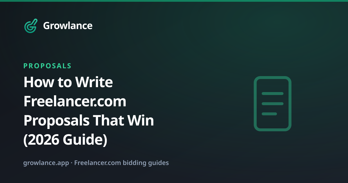 How to Write Freelancer.com Proposals That Win (2026 Guide)